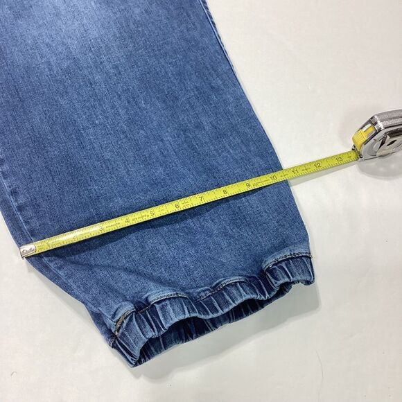 Lane Bryant Distressed Jeans Plus Size 34/36 Gathered Elastic Ankles - Picture 10 of 14